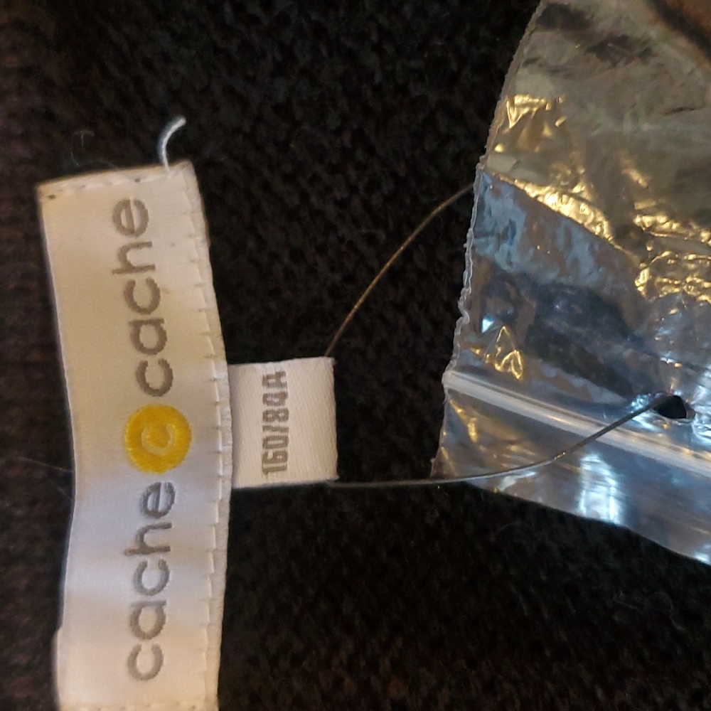 Cache Cache Black Tunic Sweater With Lace Embroid… - image 4